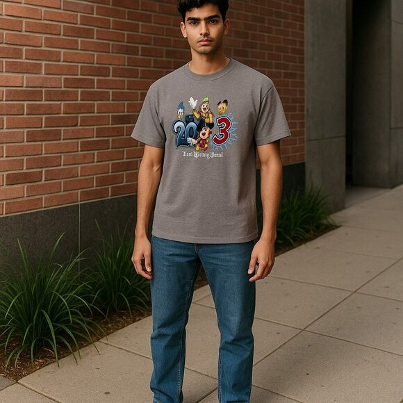 Disneyland Size XL Gray Bel13ve in Magic 2013 Walt Disney World T Shirt - Picture 1 of 9